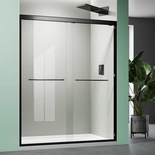Black bathroom sliding - sliding, door
